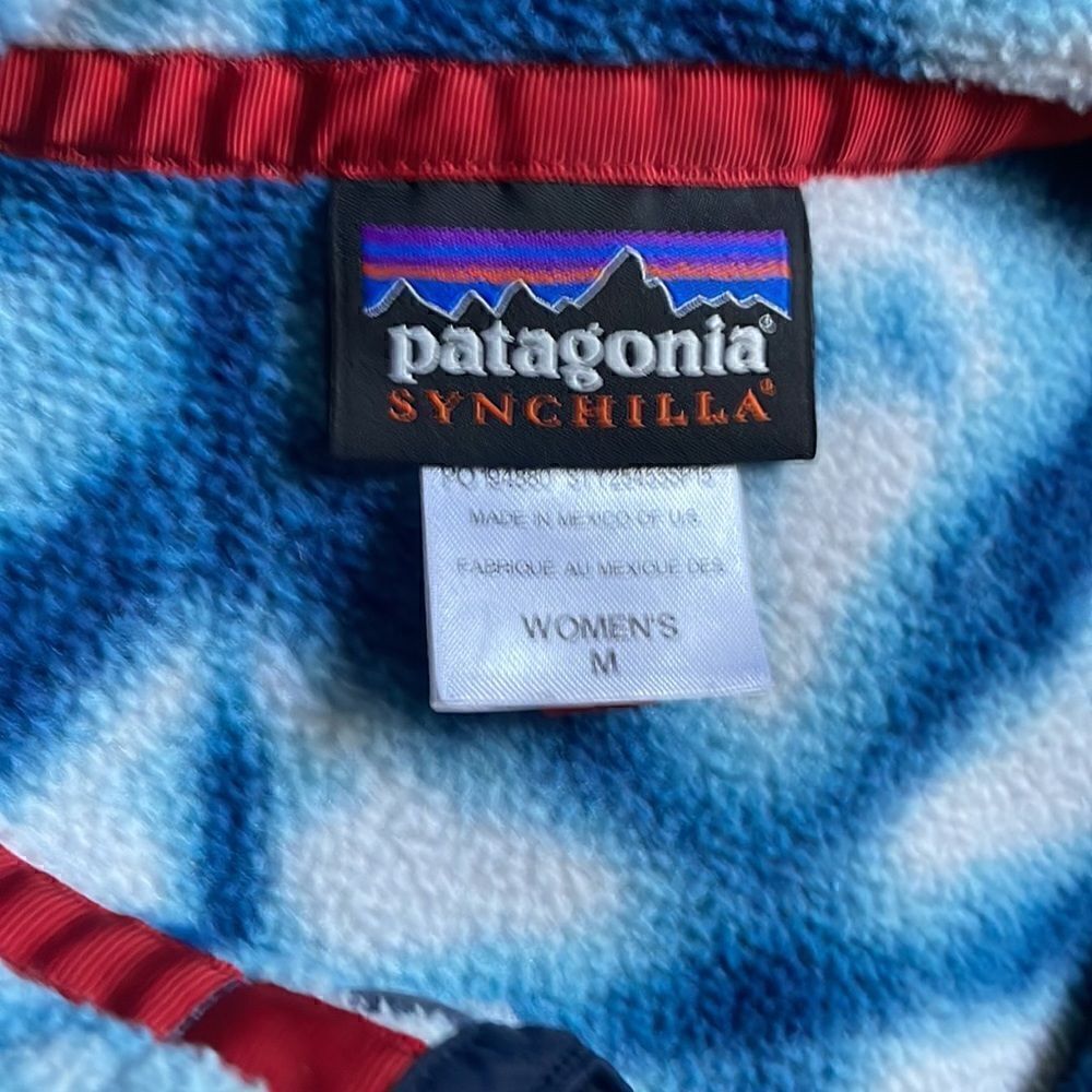 Patagonia Synchilla Shibori Tie Dye Fleece T Snap Size M - Picture 4 of 5